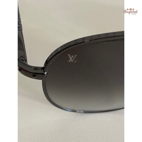 Authentic LOUIS VUITTON Damier Graphite Gunmetal Conspiration Pilote Sunglasses - Picture 2 of 12